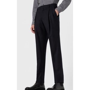 Giorgio Armani Italy Men's Black Flat Front Trousers Pants. NWT Authentic 40x37